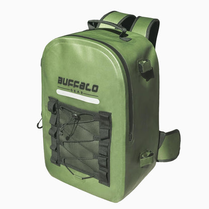 27QT Waterproof Fishing Backpack with Rod Holder